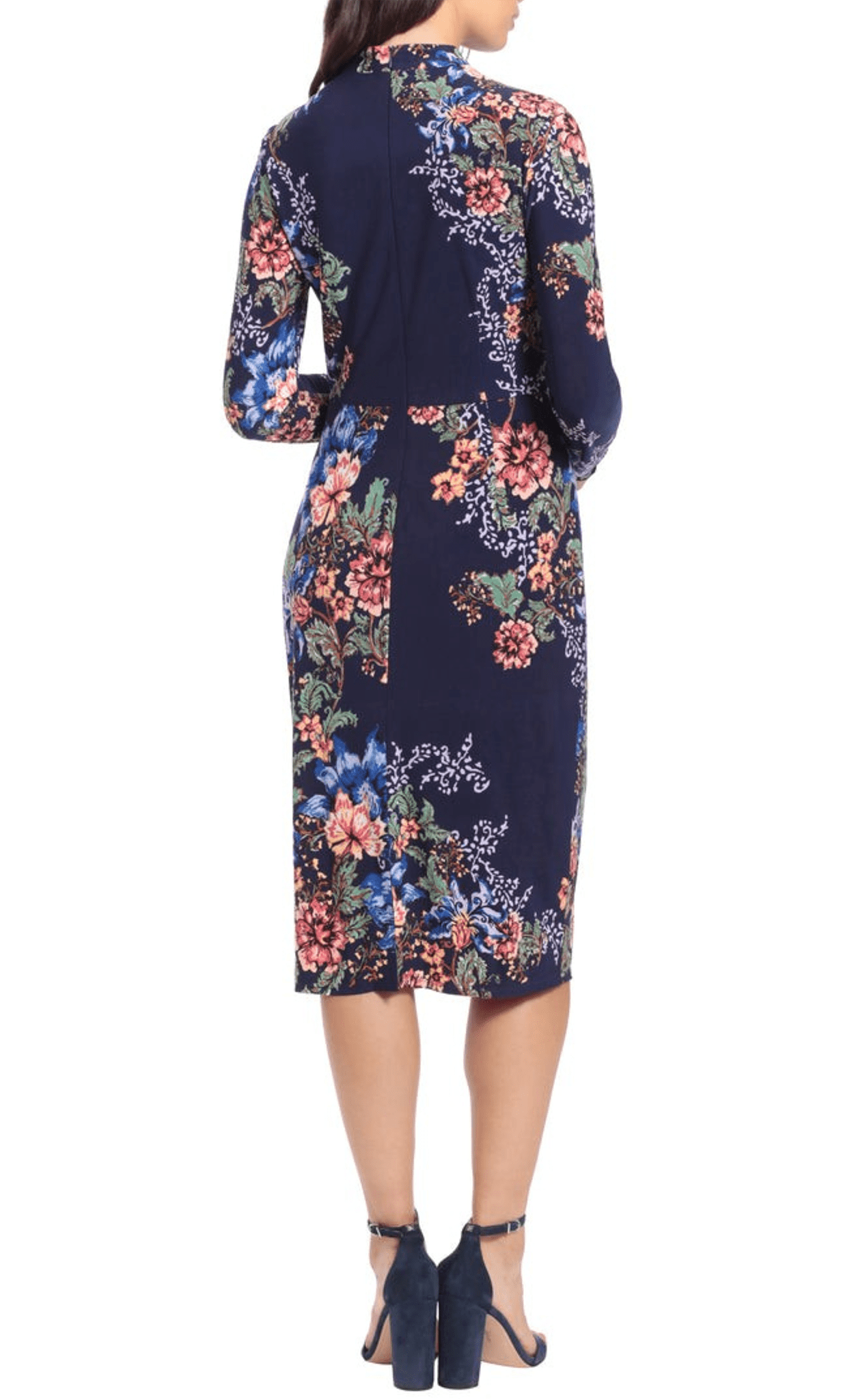 London Times T6460M - Floral Printed Bodycon Dress Special Occasion Dress