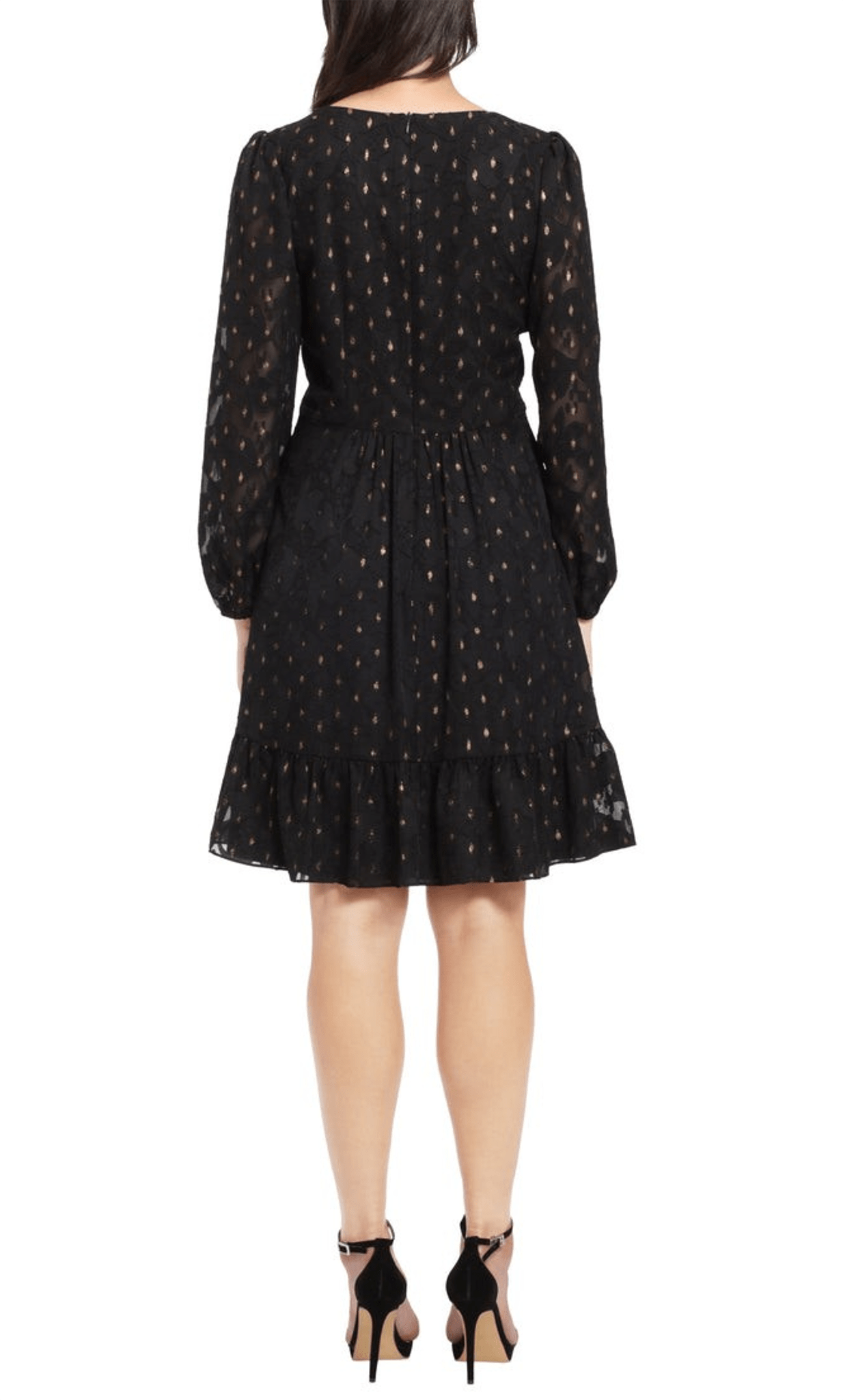 London Times T6467M - Polka Dot A-line Short Dress Special Occasion Dress