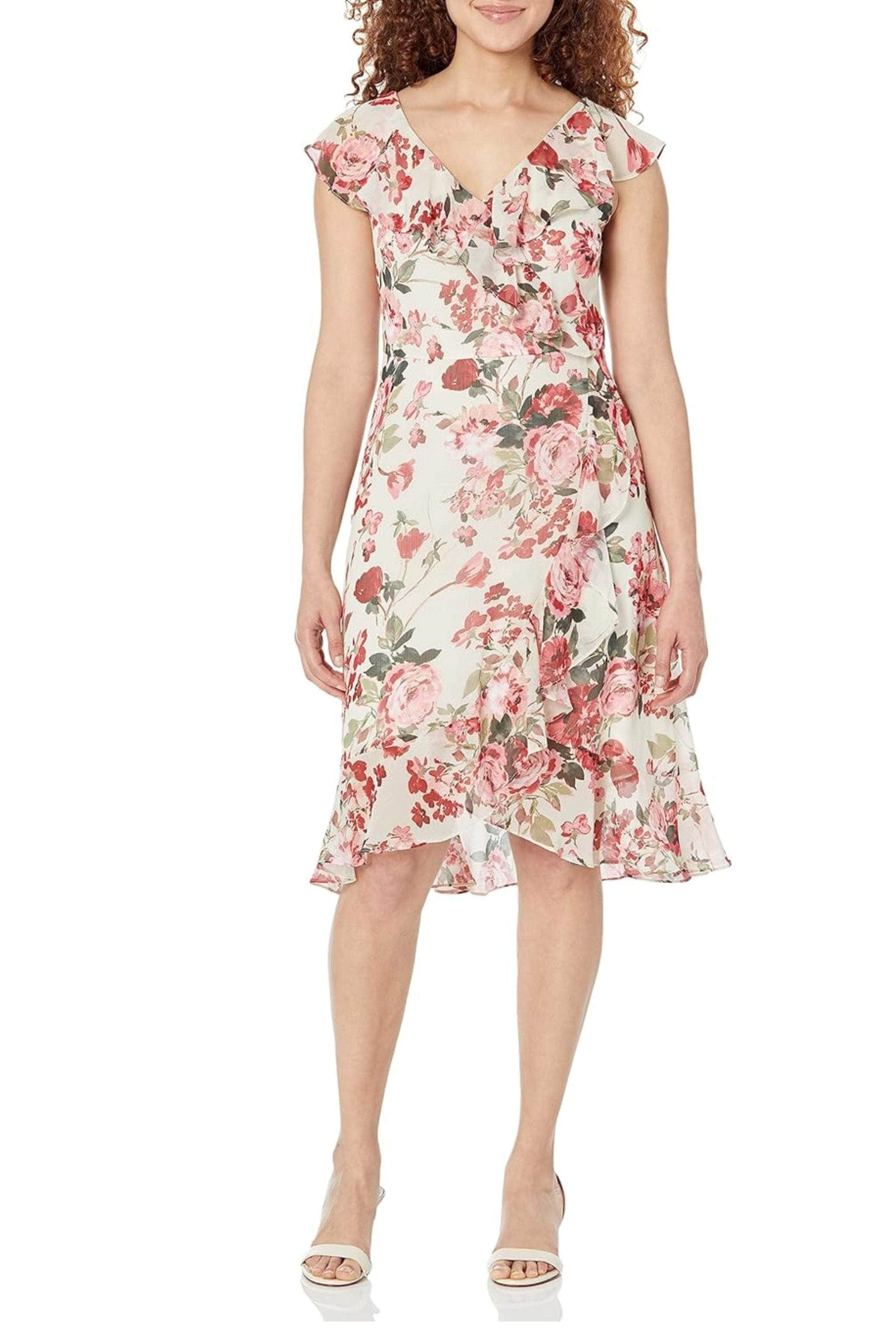 London Times T6739M - Floral Sleeveless Cocktail Dress Special Occasion Dresses