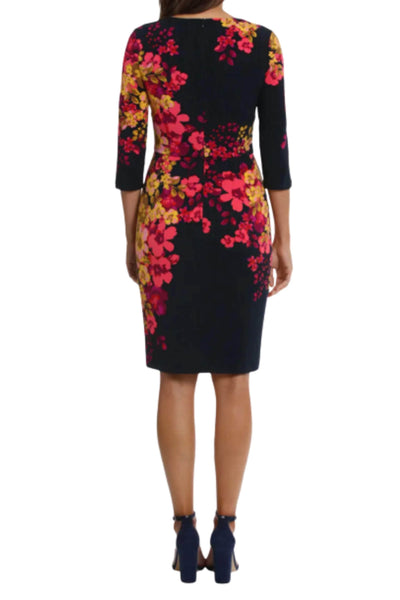 London Times T7062M - Floral Print Sheath Dress Special Occasion Dresses