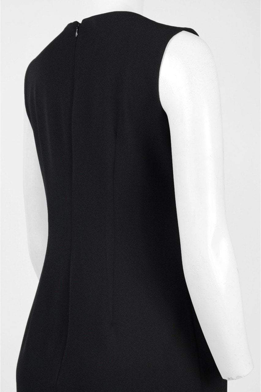 London Times - L1930M Crystal Trim Sheath Dress in Black