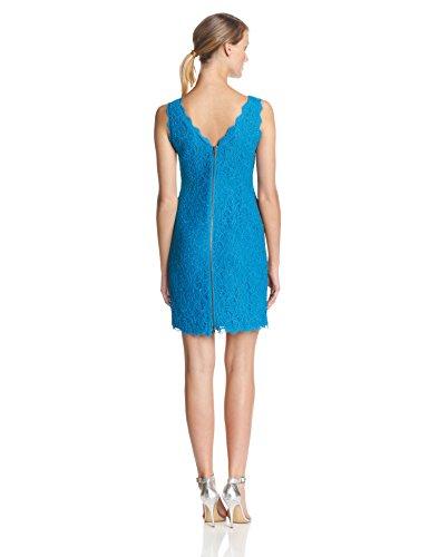 Adrianna Papell - Bateau Neck Lace Sheath Dress 41871750 in Blue