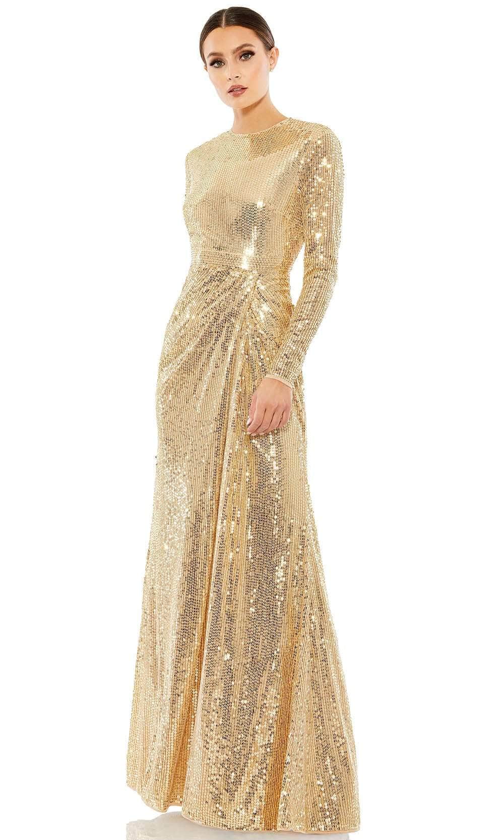 Mac Duggal 10824 - Sequined Evening Gown | ADASA Evening Dresses 2 / Gold