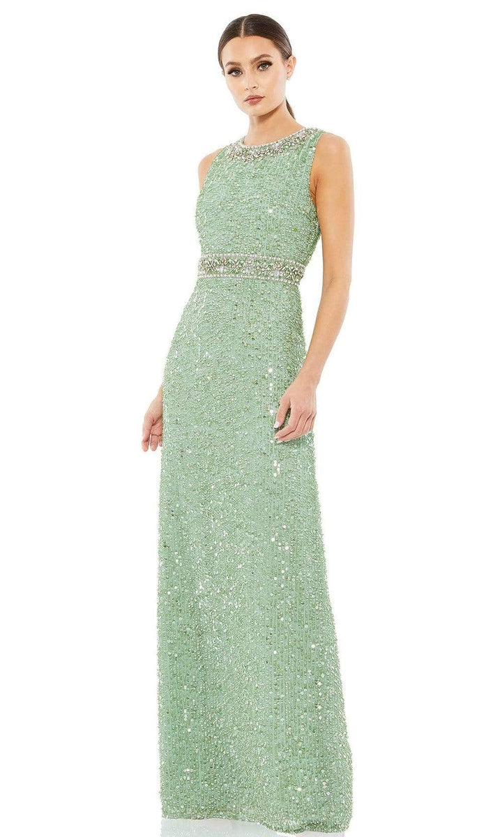 Mac Duggal - Sequined Gown 10839 In Green
