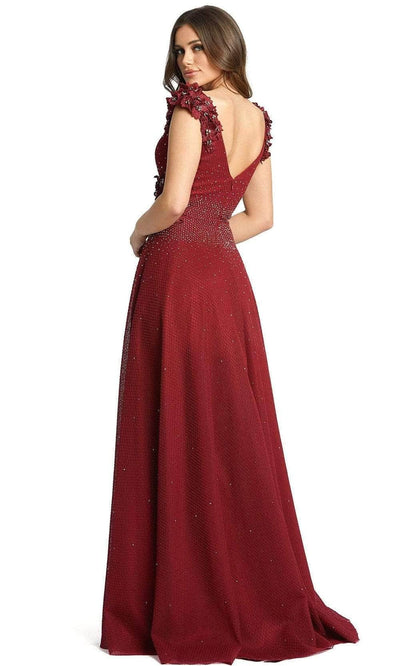Mac Duggal - 11152 Floral Applique A-Line Gown Evening Dresses