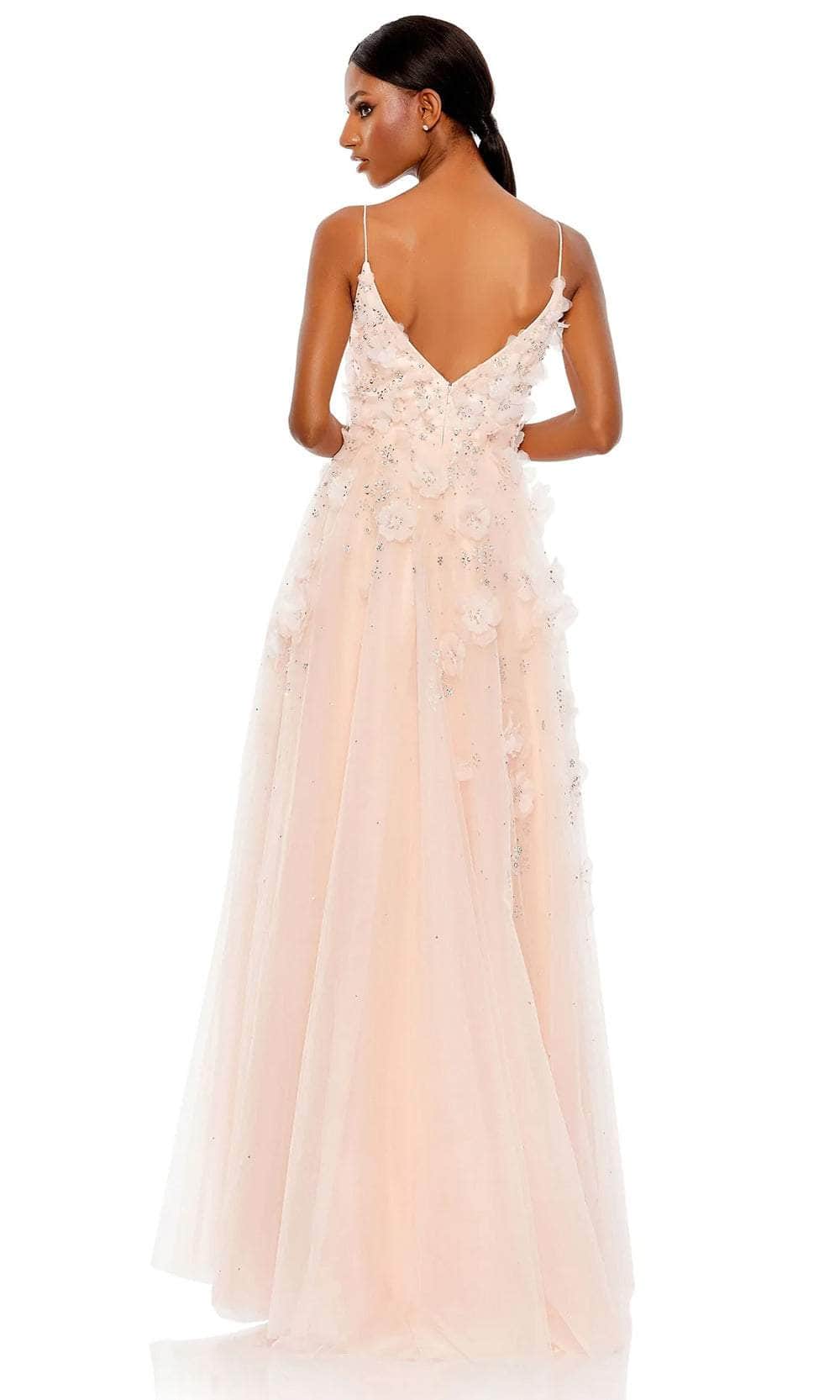 Mac Duggal 11292 - Sleeveless 3D Floral Applique Prom Dress Prom Dresses