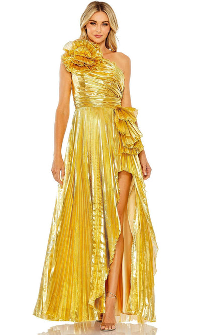Mac Duggal 11696 - Pleated Charmeuse One Shoulder Gown Ball Gowns
