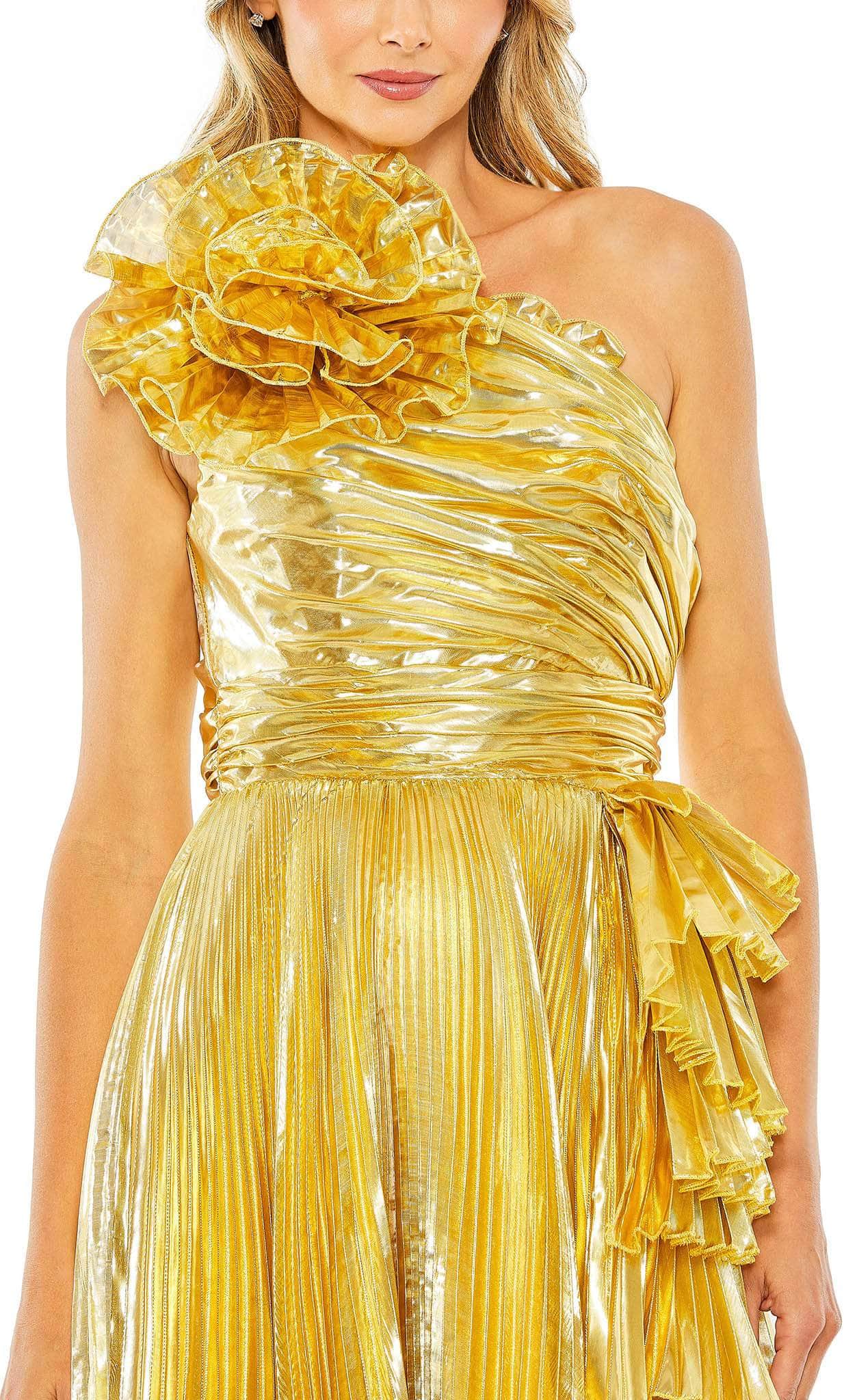 Mac Duggal 11696 - Pleated Charmeuse One Shoulder Gown Ball Gowns