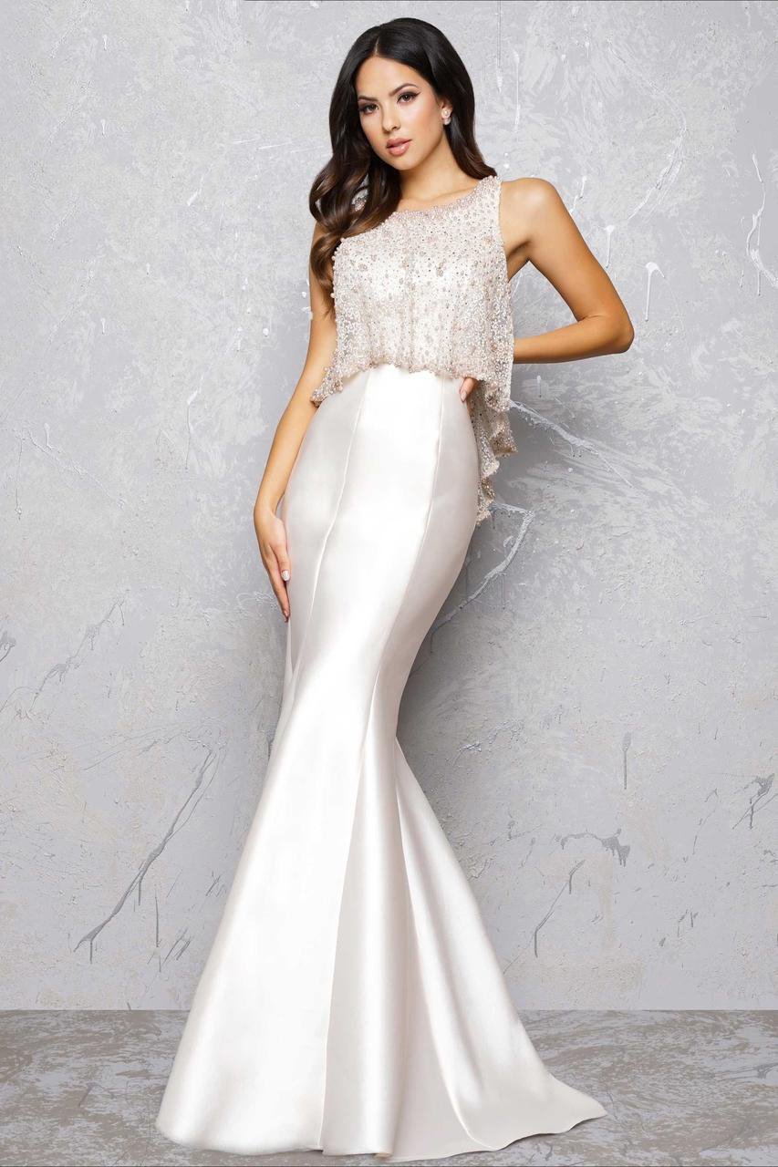 Mac Duggal 20057D Couture Dresses Style - 1 pc Champagne In Size 6 Available CCSALE 6 / Champagne
