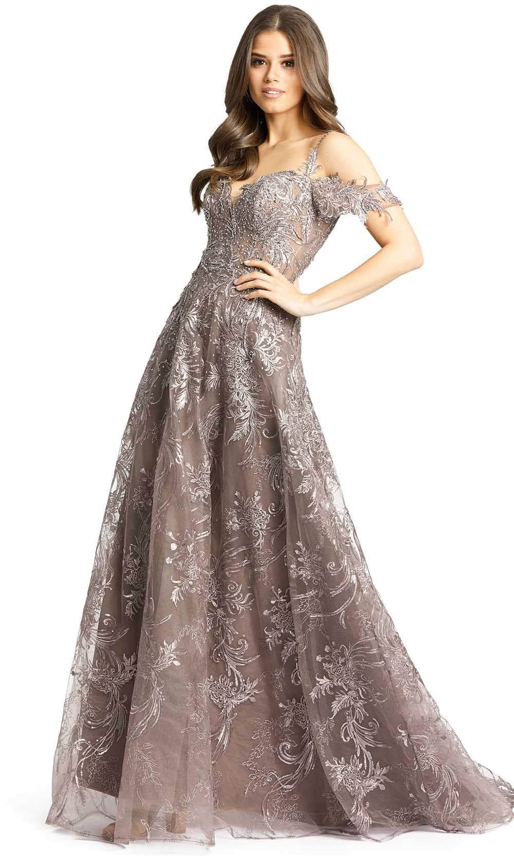 Mac Duggal 20287 - Cold Shoulder Evening Gown 4 /  Vintage Lilac