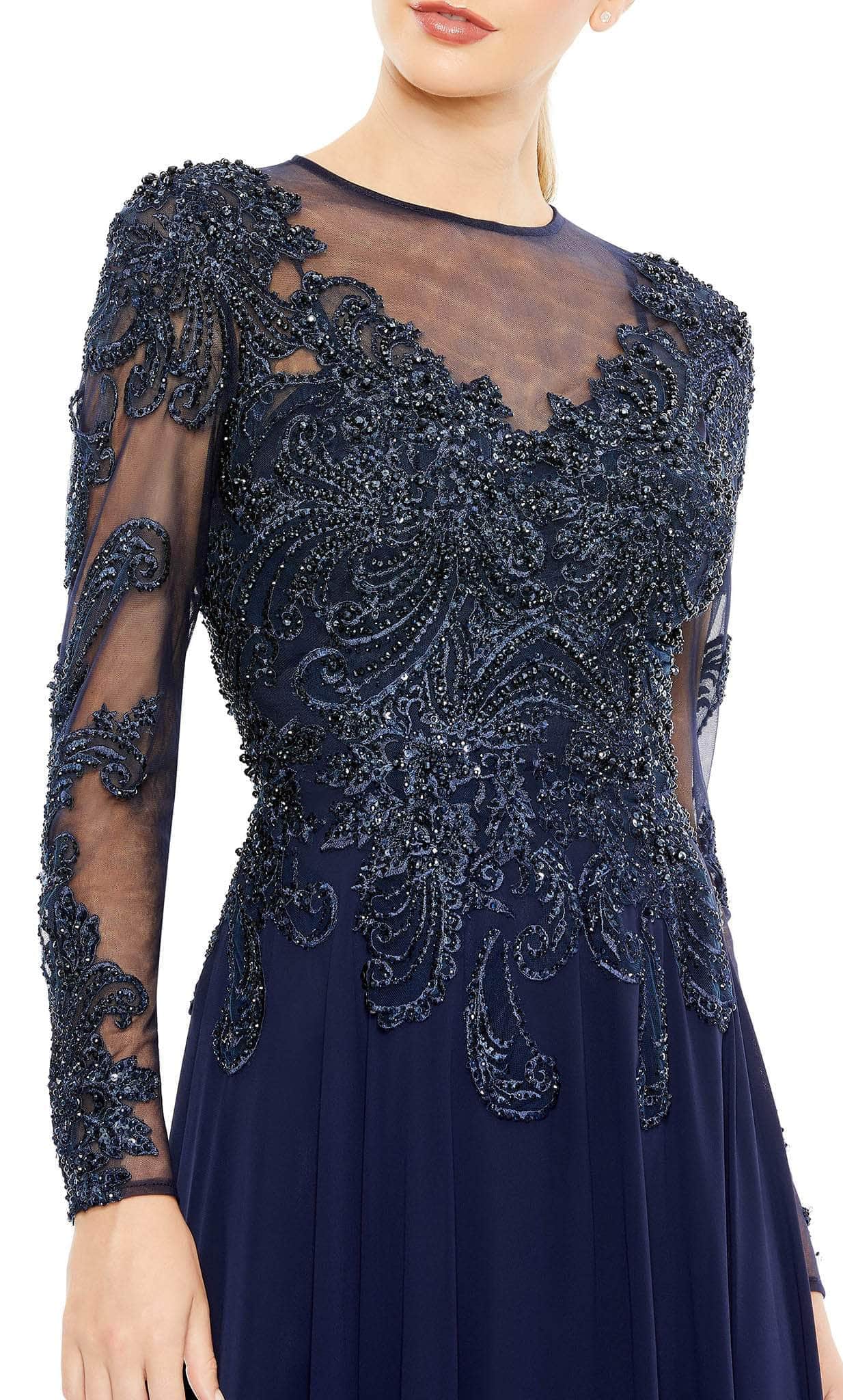 Mac Duggal 20385 - Illusion Jewel Neck Formal Dress Special Occasion Dress