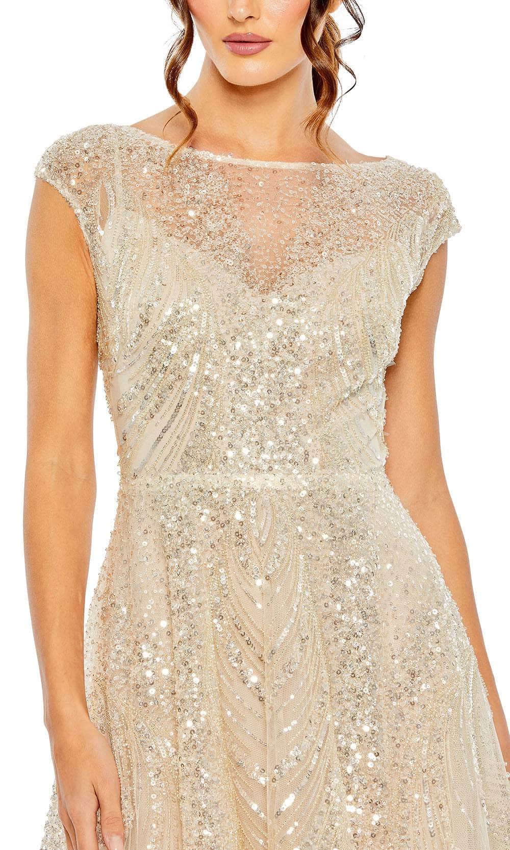 Mac Duggal 20524 - Sequin Cap Sleeve Gown Prom Dresses