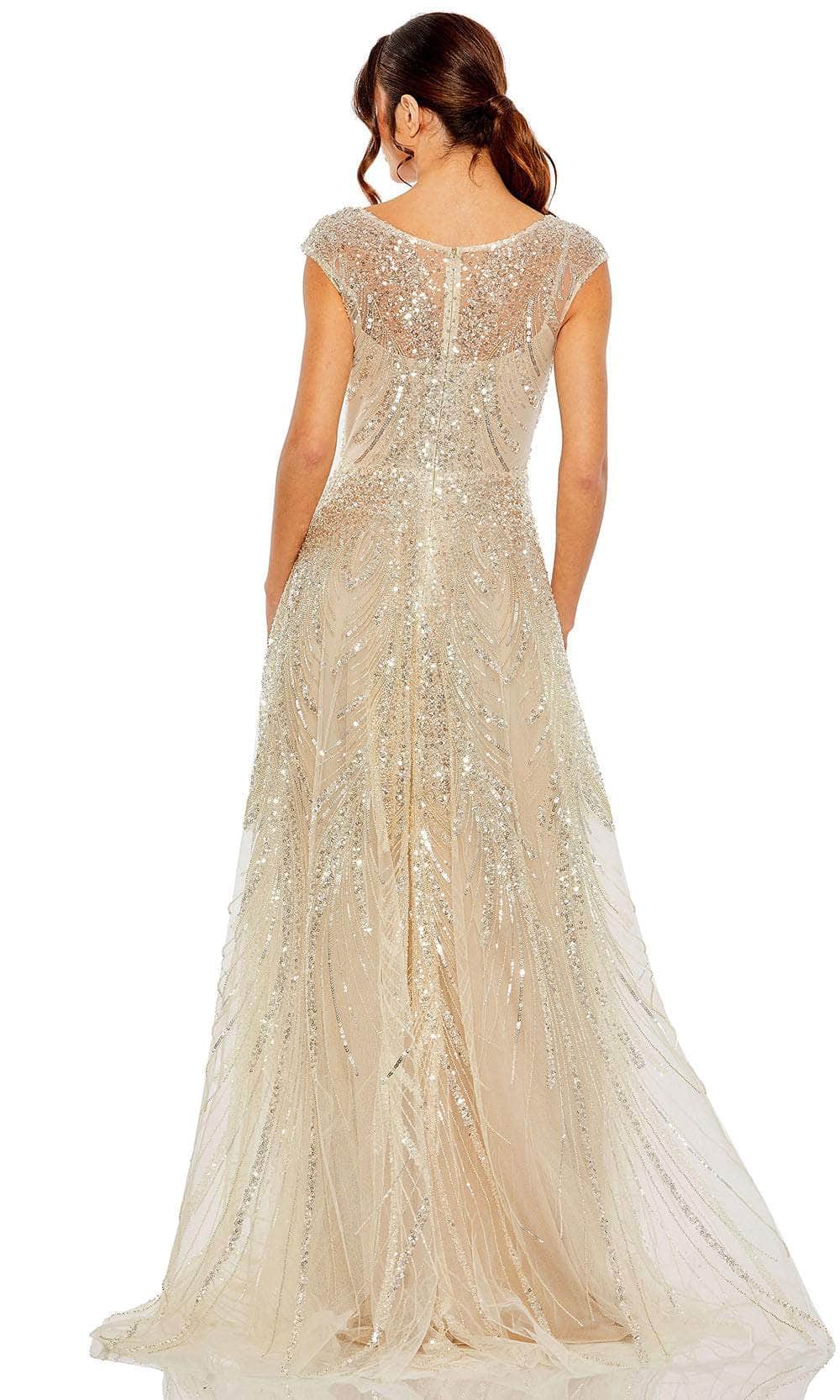 Mac Duggal 20524 - Sequin Cap Sleeve Gown Prom Dresses