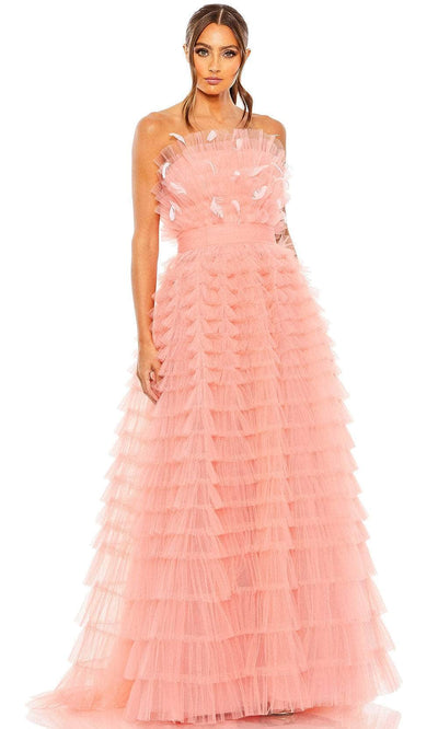 Mac Duggal 20530 - Strapless Ruffle Prom Gown Special Occasion Dress 2 / Antique Rose
