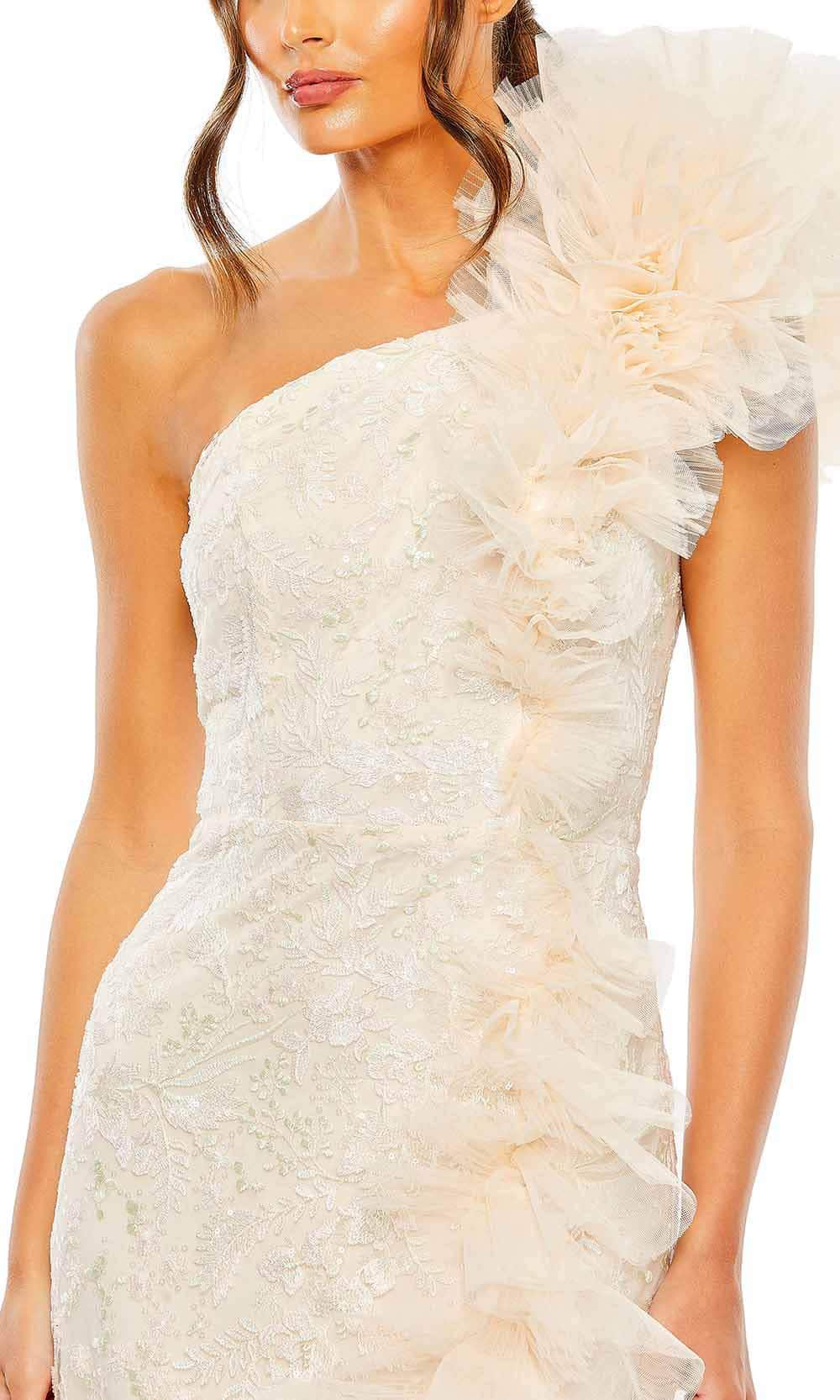 Mac Duggal 20548 - Ruffle Detailed One Sleeve Prom Dress Wedding Dresses