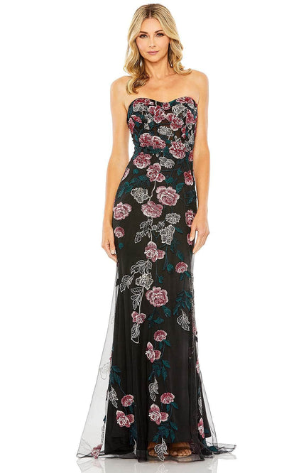 Mac Duggal 20581 - Embroidered Evening Gown 2 /  Black Multi