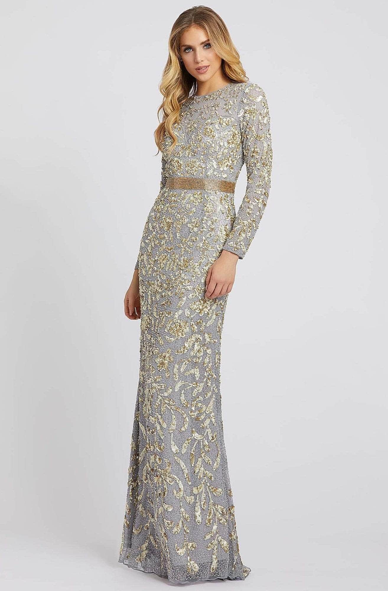 Mac Duggal - 4316D Sequined Lace Gown Evening Dresses
