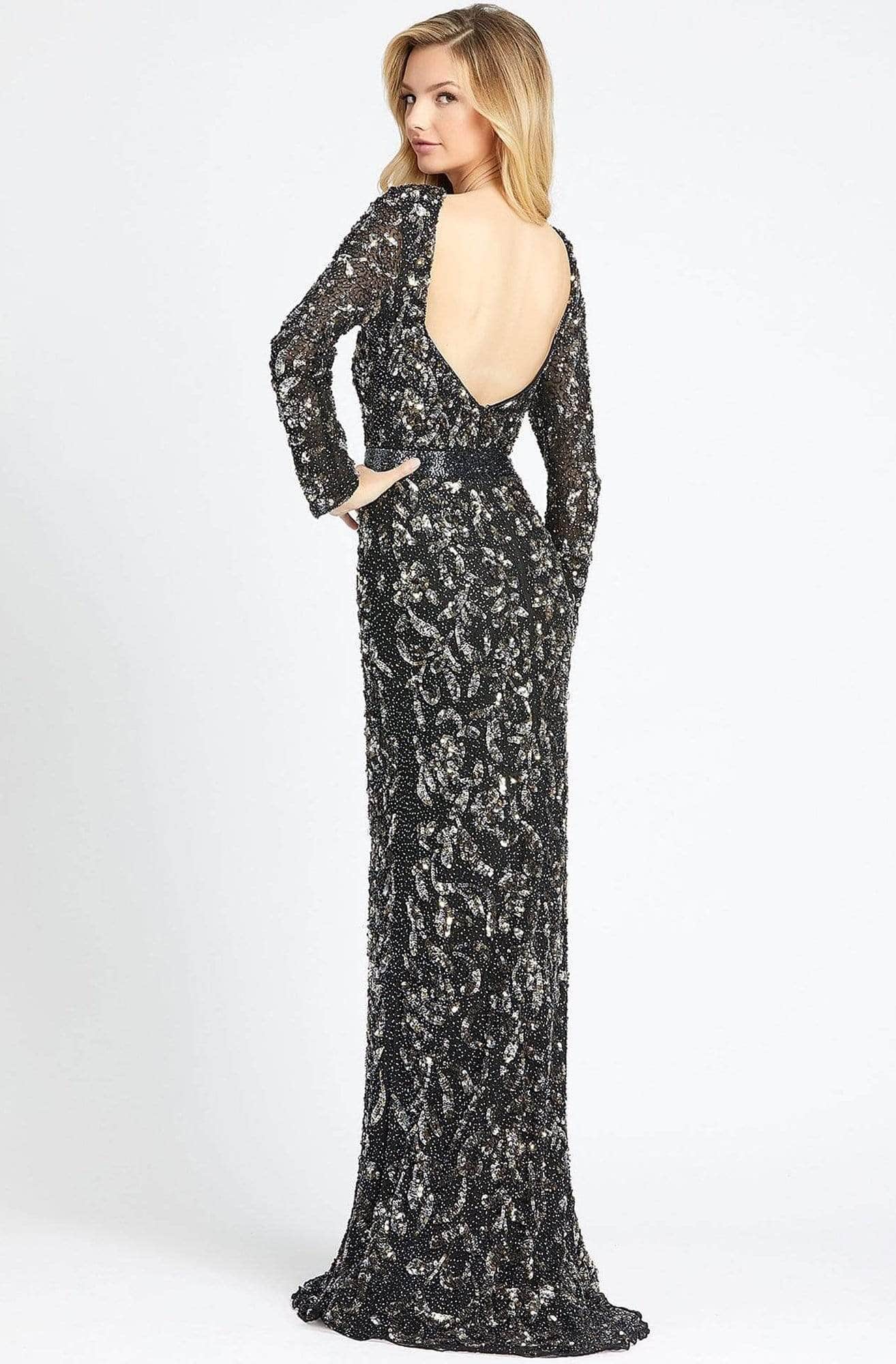 Mac Duggal - 4316D Sequined Lace Gown Evening Dresses
