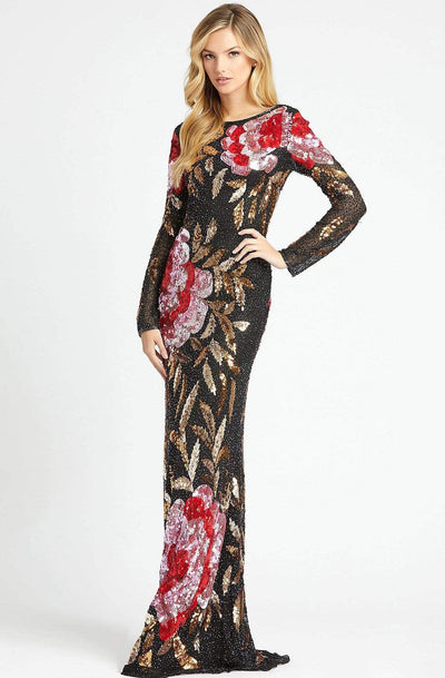 Mac Duggal - 4566R Bateau Multi-Color Long Dress Evening Dresses