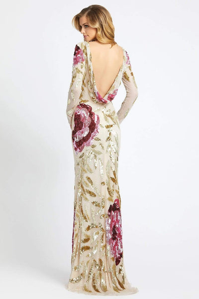 Mac Duggal - 4566R Bateau Multi-Color Long Dress Evening Dresses