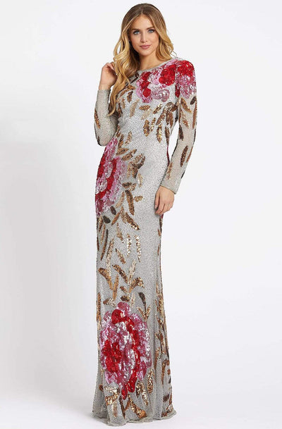 Mac Duggal - 4566R Bateau Multi-Color Long Dress Evening Dresses