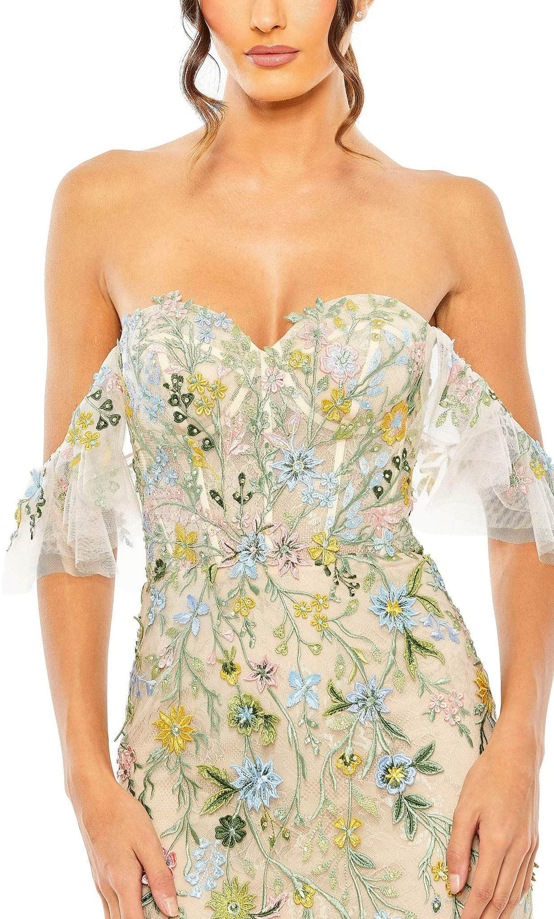 Mac Duggal 50713 - Embroidered Off Shoulder Formal Dress Formal Gowns