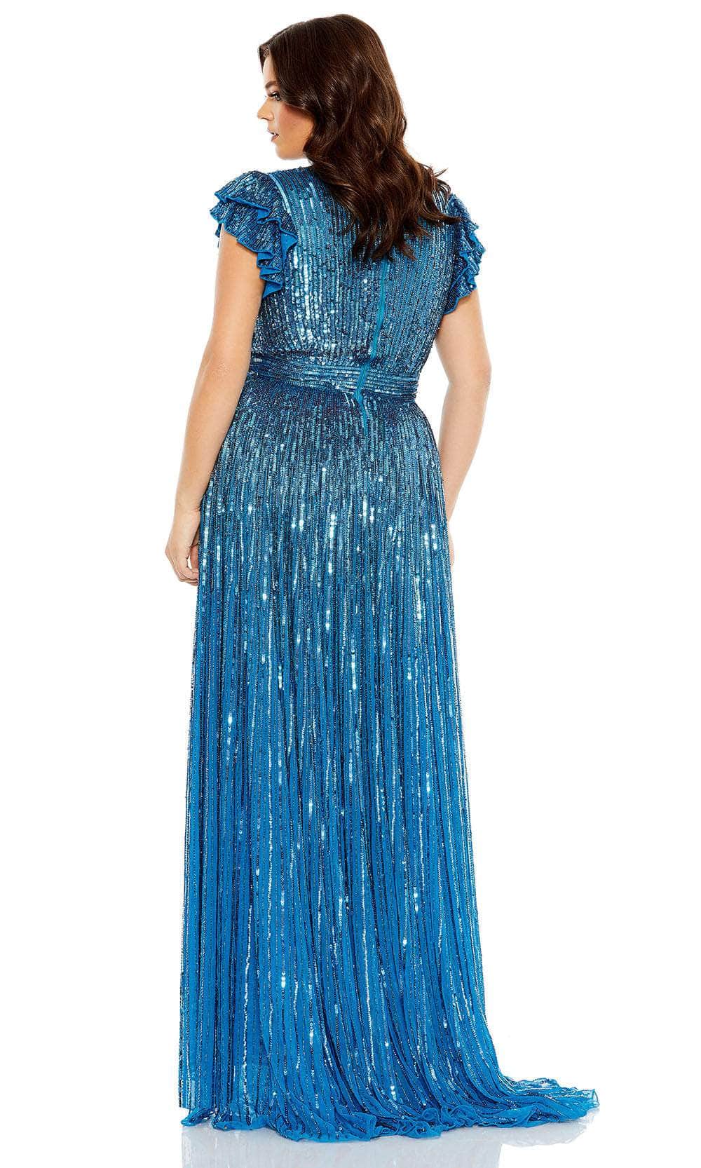 Mac Duggal 5355 - V-Neck Cap Sleeve Gown Prom Dresses