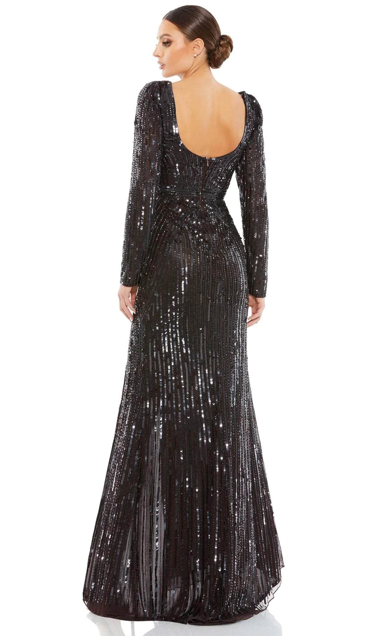 Mac Duggal 5379 - Long Sleeve Sequin Evening Gown Special Occasion Dress