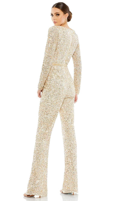 Mac Duggal 5411 - Sequined Allover Long Sleeve Jumpsuit Formal Pantsuits