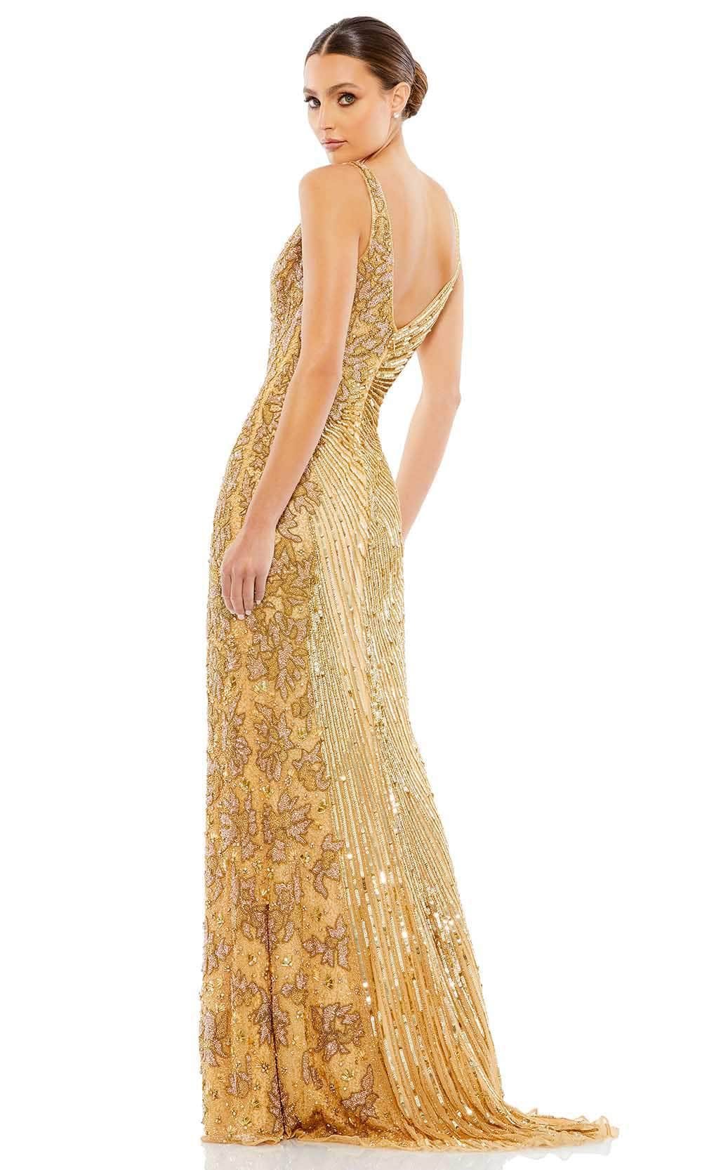Mac Duggal 5473 - Beaded Evening Gown with Slit Special Occasion Dress