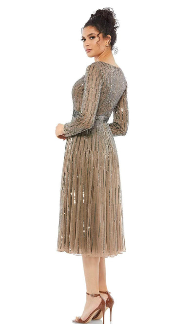 Mac Duggal 5528 - Tea Length Sequin Cocktail Dress Cocktail Dresses
