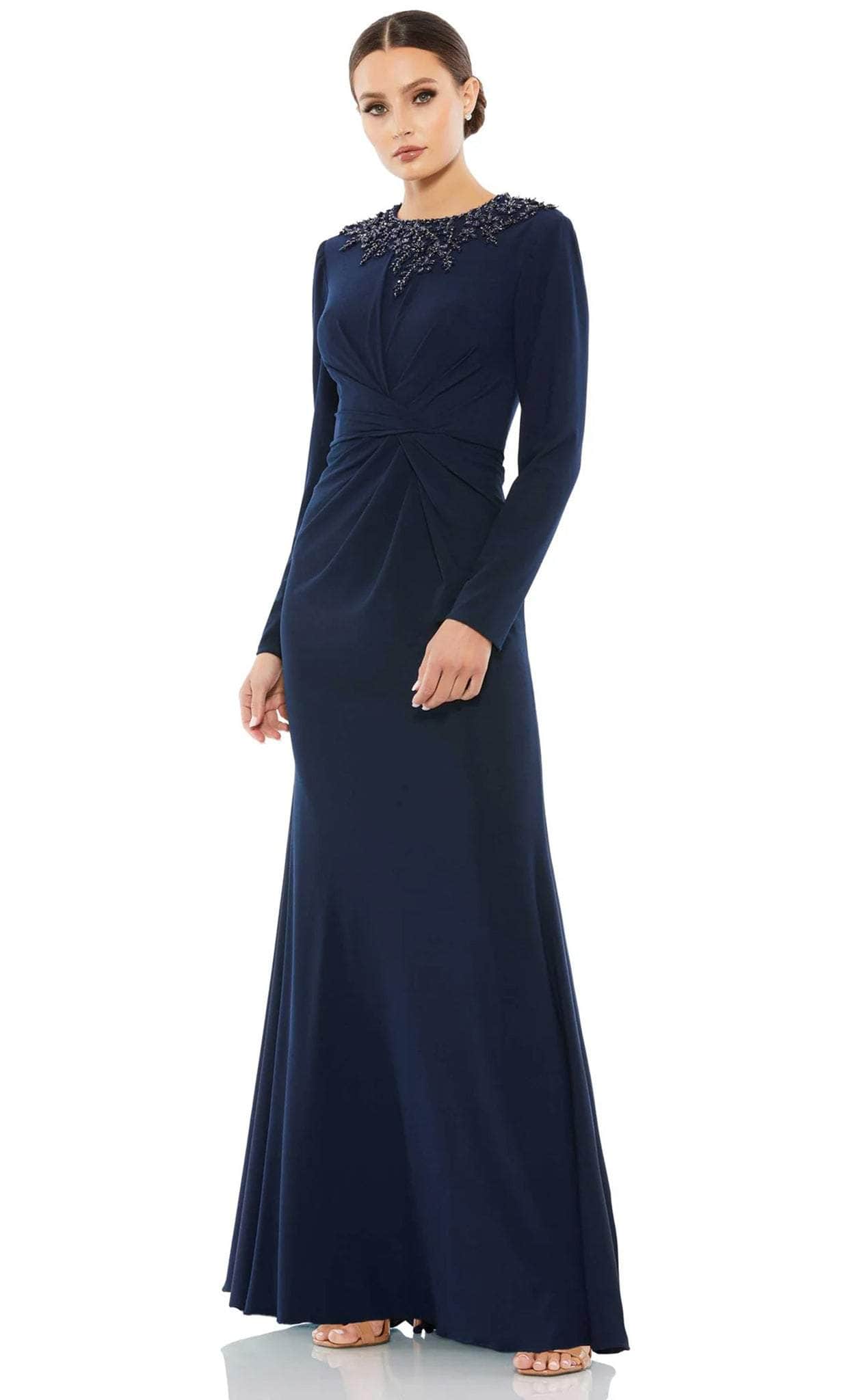 Mac Duggal 55713 - Long Sleeve Beaded High Neck Evening Dress Evening Dresses