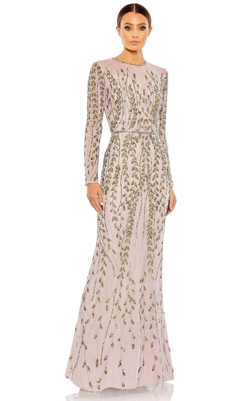 Mac Duggal 5644 - Jewel Neck Fitted Evening Dress Evening Dresses 6 / Mocha