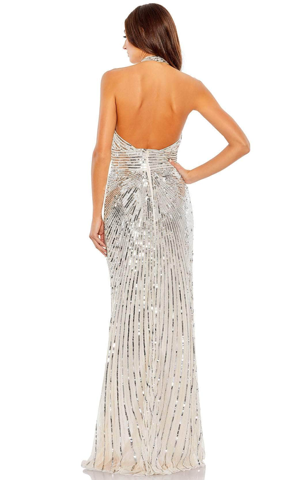 Mac Duggal 5650 - Halter Neck Sequin Evening Gown Evening Dresses