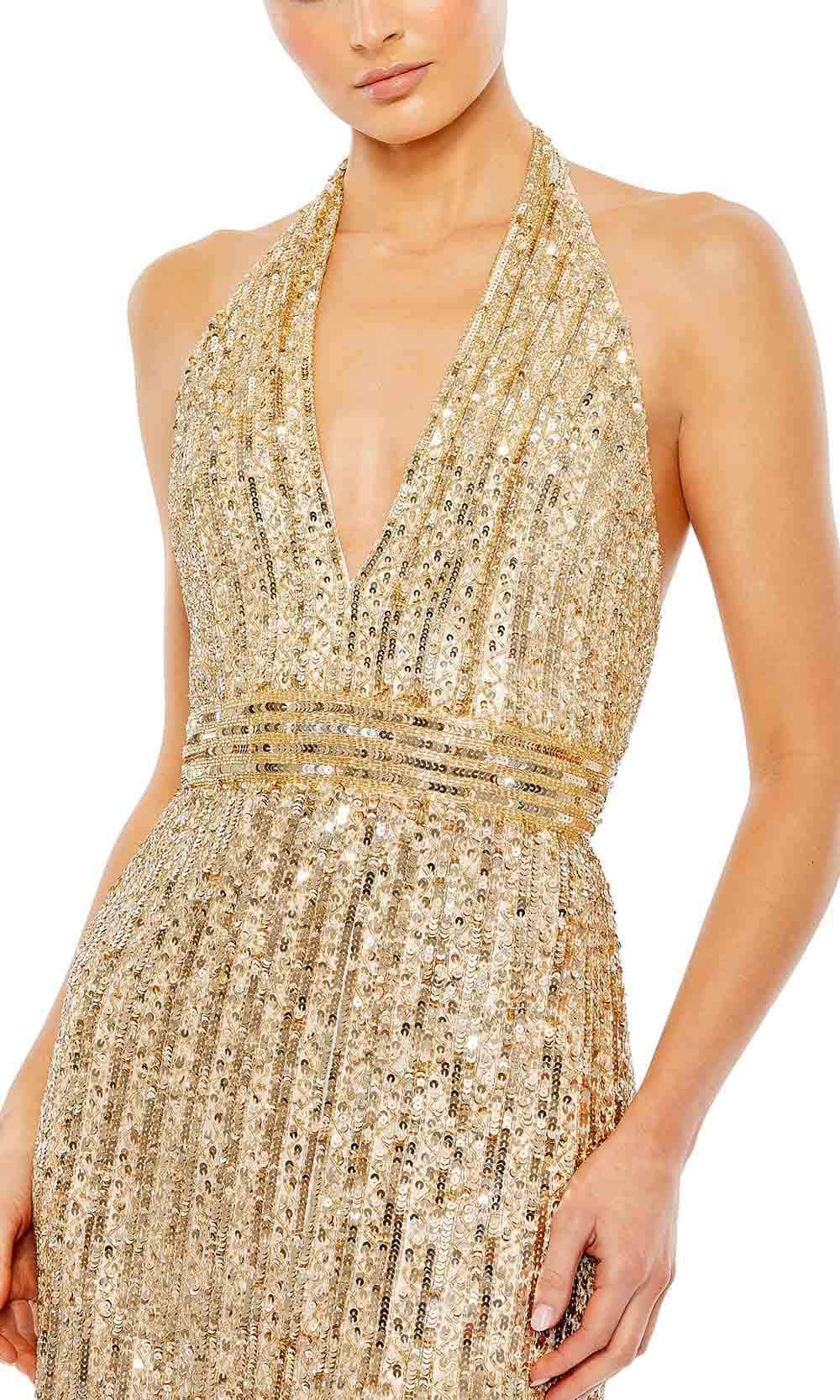 Mac Duggal 5759 - Embellished Halter Evening Gown Special Occasion Dress