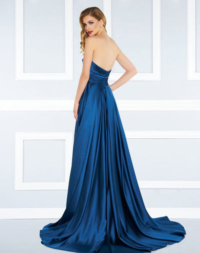 Mac Duggal - 62879R Strapless Glossy Draping Gown Special Occasion Dress