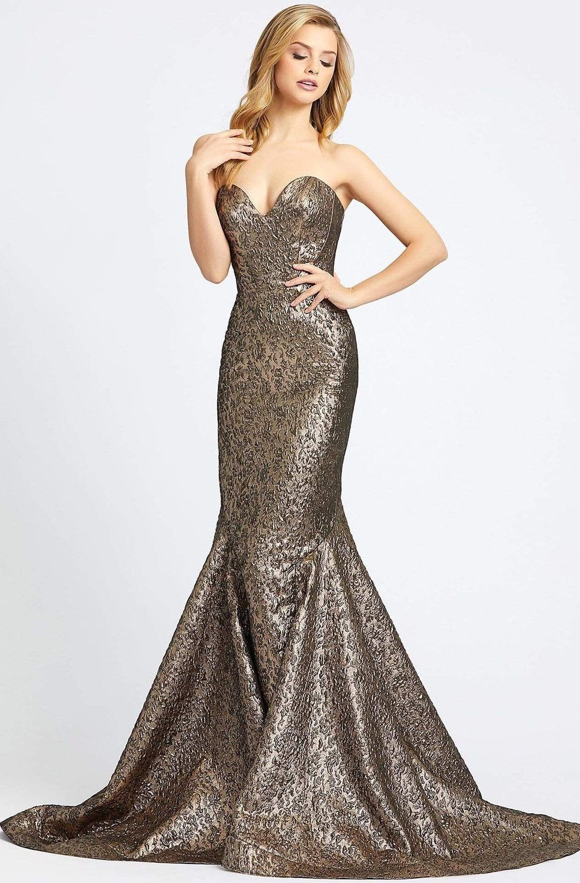 Mac Duggal 66025 - Long Mermaid Dress - Strapless, Mid Open Back, Back Zipper ADASA Mac Duggal 66025 - Long Mermaid Dress - Strapless, Mid Open Back, Back Zipper ADASA
