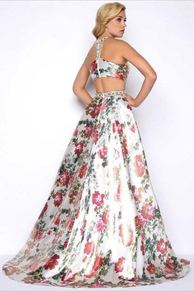 Mac Duggal - 66036M Two Piece Prom Dress with Jeweled Neckline Special Occasion Dress
