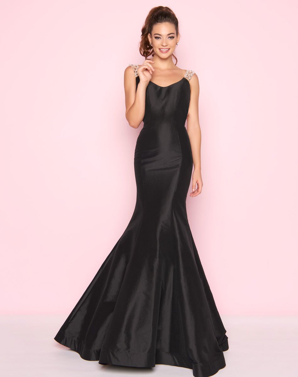 Mac Duggal - 66080L Beaded Scoop Mermaid Dress Special Occasion Dress 0 / Black