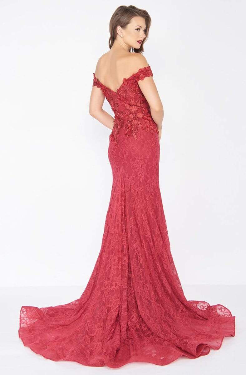Mac Duggal - 66214R Off the Shoulder Rich Lace Gown Special Occasion Dress