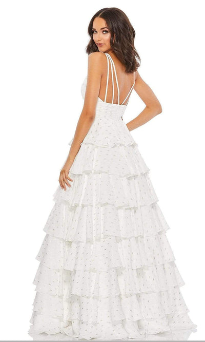 Mac Duggal - 67564 Plunging Neck Romantic Tiered Dress Prom Dresses