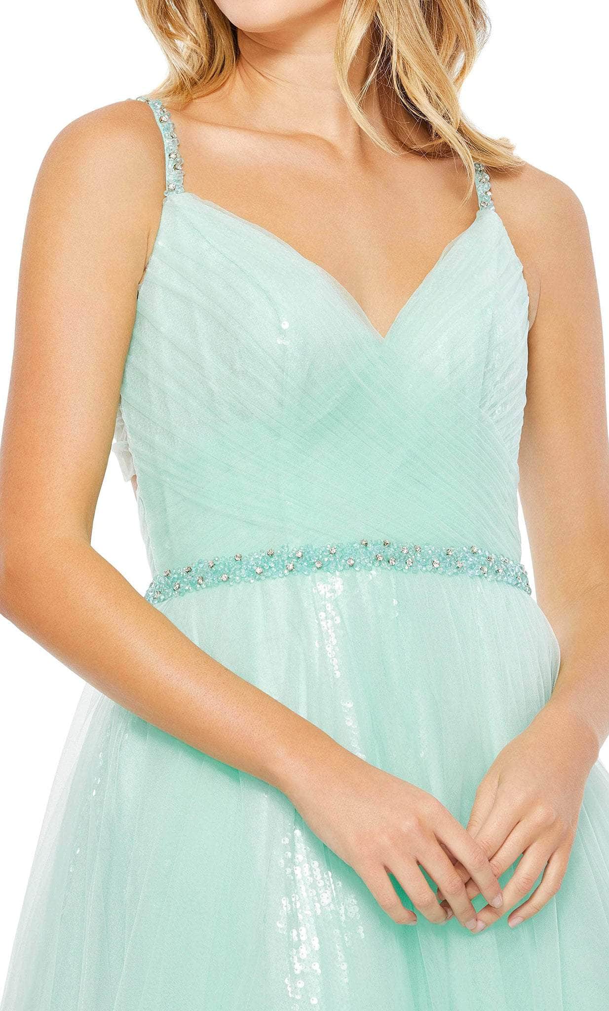 Mac Duggal 67565 - Pastel Motif Tulle A-line Gown Prom Dresses