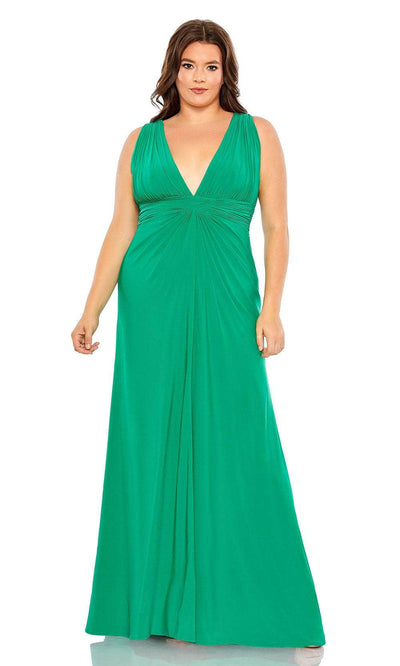 Mac Duggal 68128 - Sleeveless A-line Dress Evening Dresses 14W / Jade