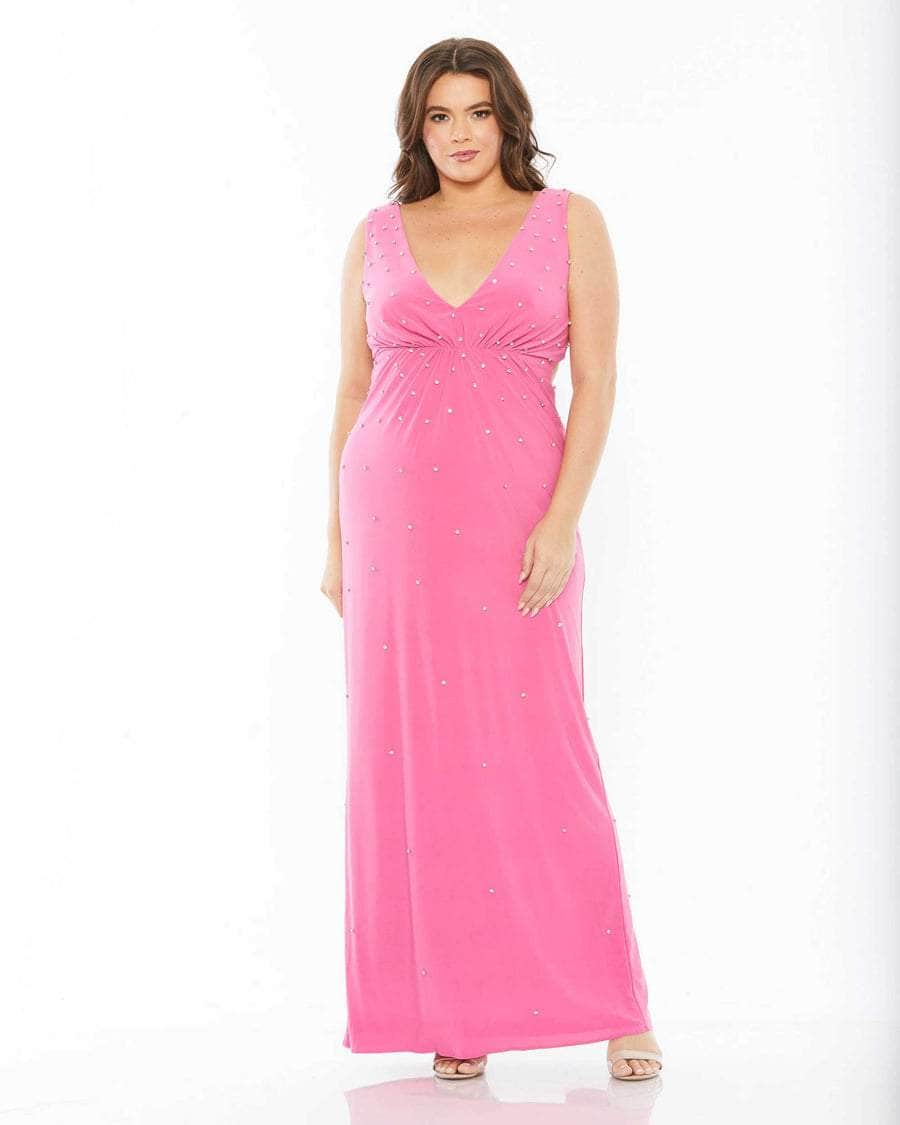 Mac Duggal 68353 - Stone-Beaded Evening Column Gown Special Occasion Dress