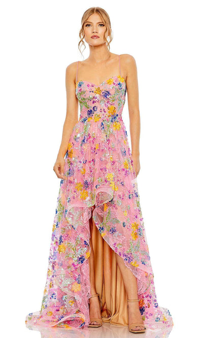 Mac Duggal 68516 - Sleeveless Embellished Prom Dress Evening Dresses 0 / Pink Multi
