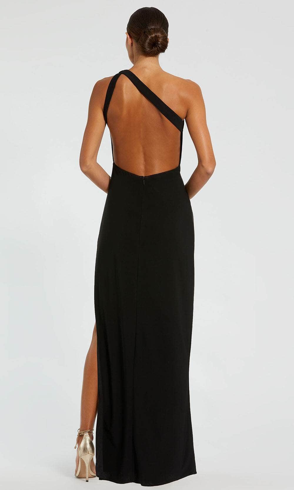 Mac Duggal 68690 - Long Embellished Jersey Sheath Dress - One-Sleeve, Embellished Cut-Out, Rhinestone Embellishments, Open Cut-Out Back, Back Zipper Closure, Slit ADASA Mac Duggal 68690 - Long Embellished Jersey Sheath Dress - One-Sleeve, Embellished Cut-Out, Rhinestone Embellishments, Open Cut-Out Back, Back Zipper Closure, Slit ADASA