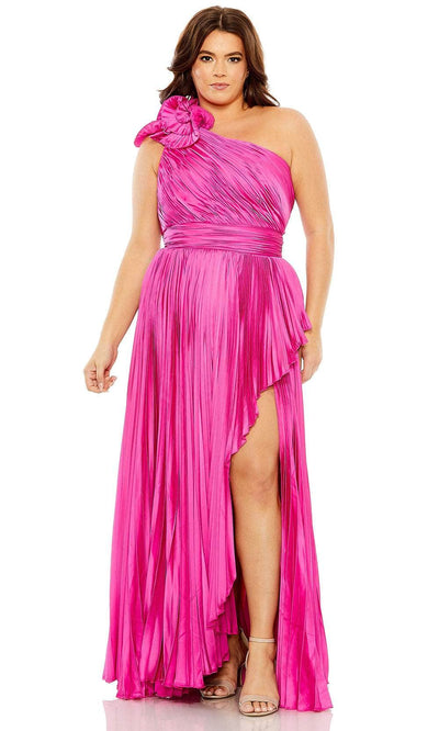 Mac Duggal 77003 - Asymmetric A-Line Evening Dress Evening Dresses 14W / Hot Pink