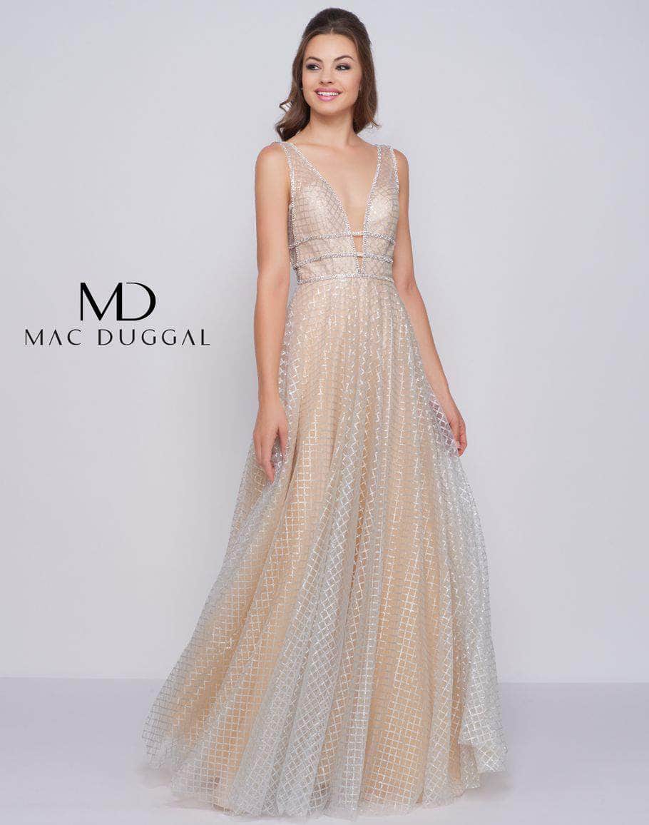 Mac Duggal 77402M - Lattice Motif Evening Dress Special Occasion Dress