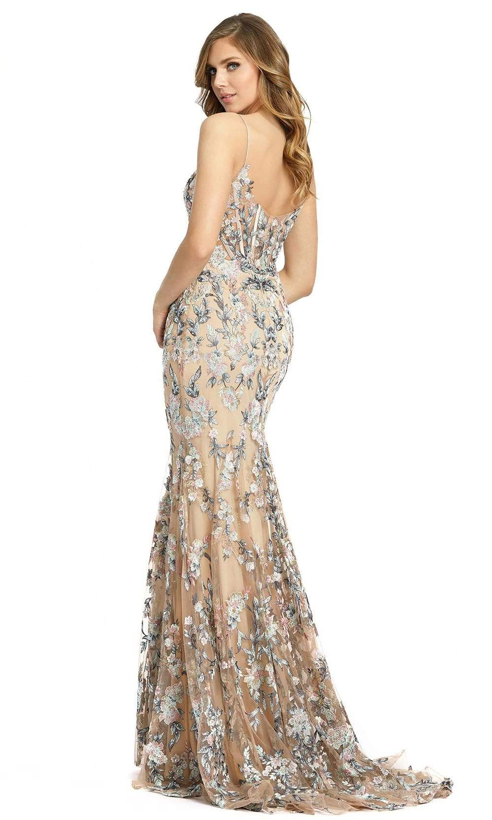 Mac Duggal - 79313 Floral Embroidered Corseted Dress Evening Dresses