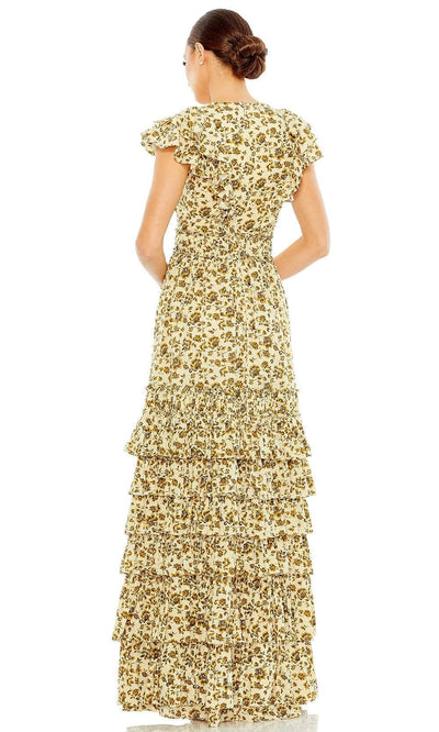 Mac Duggal 8024 - Ruffled Sleeves Formal Gown Evening Dresses